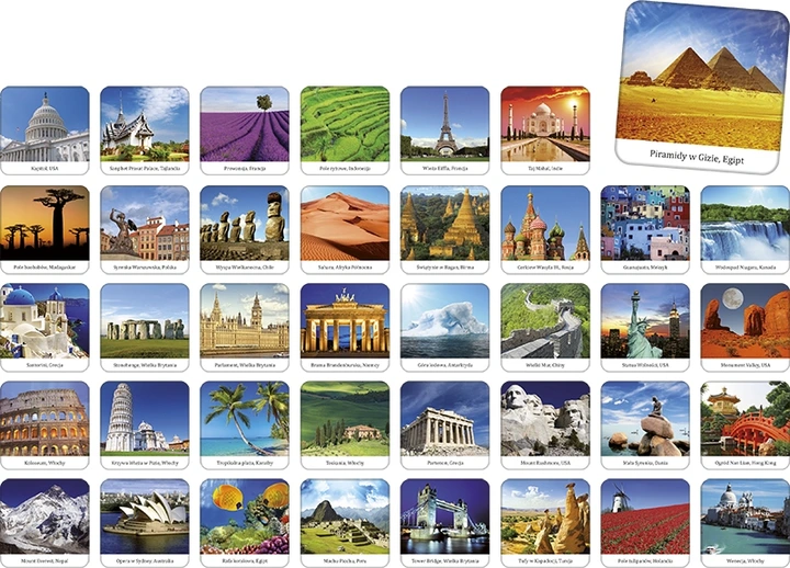 Gra planszowa ODKRYJ ŚWIAT MEMORY Adamigo + ołówek