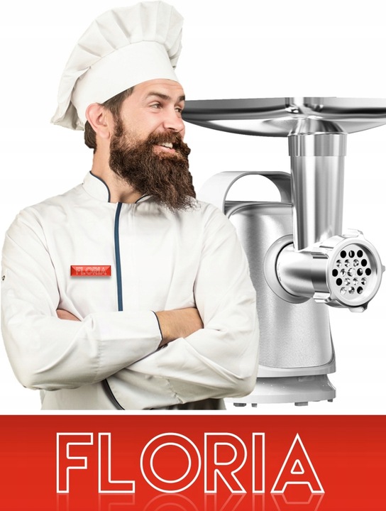 MASZYNKA DO MIELENIA MIĘSA ELEKTRYCZNA REWERS SZARPAK BIAŁA MOCNA 1300W