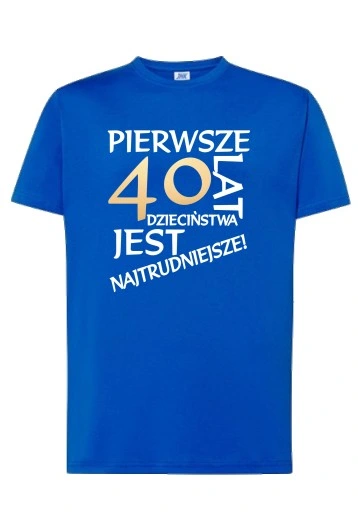 KOSZULKA MĘSKA PIERWSZE 30 40 50 60 70 URODZINY