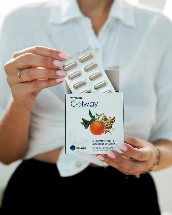 Witamina C C-olway COLWAY 100 Kaps Bioorganiczna Wzmacnia Odporność +GRATIS