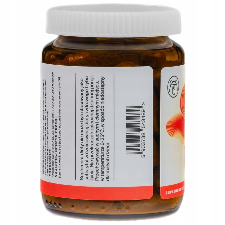 Grzyb Reishi Lakownica żółtawa 400 mg Odporność Krążenie Relaks Adaptogen