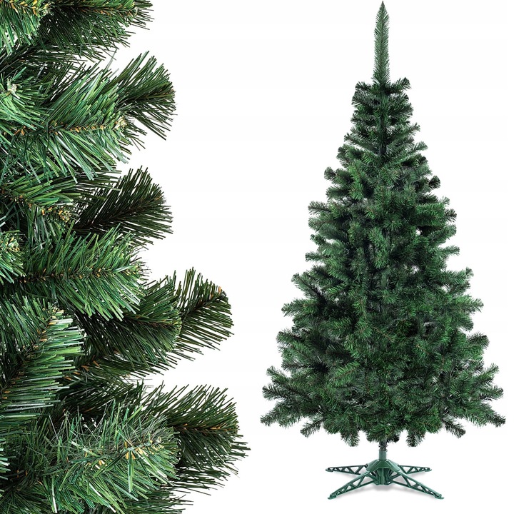 CHOINKA SZTUCZNA JAK ŻYWA 220 cm SOSNA ŚWIERK JODŁA GĘSTA PREMIUM + STOJAK