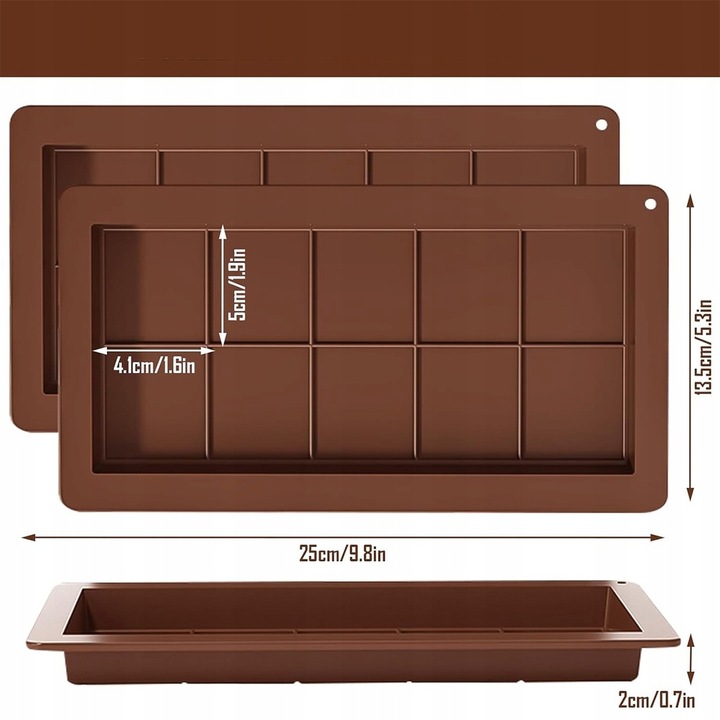 2 SZT FOREMKA SILIKONOWA DO CZEKOLADY FORMA DO PRALIN CZEKOLADY DUBAJSKIEJ