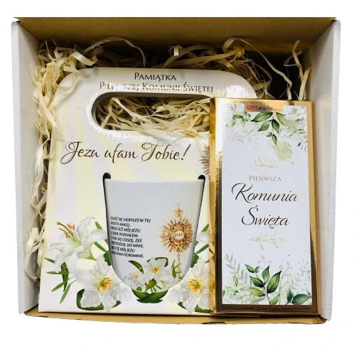 Prezent Na Komunie Pamiątka I Komunii Upominek Kubek Czekolada Limitowana