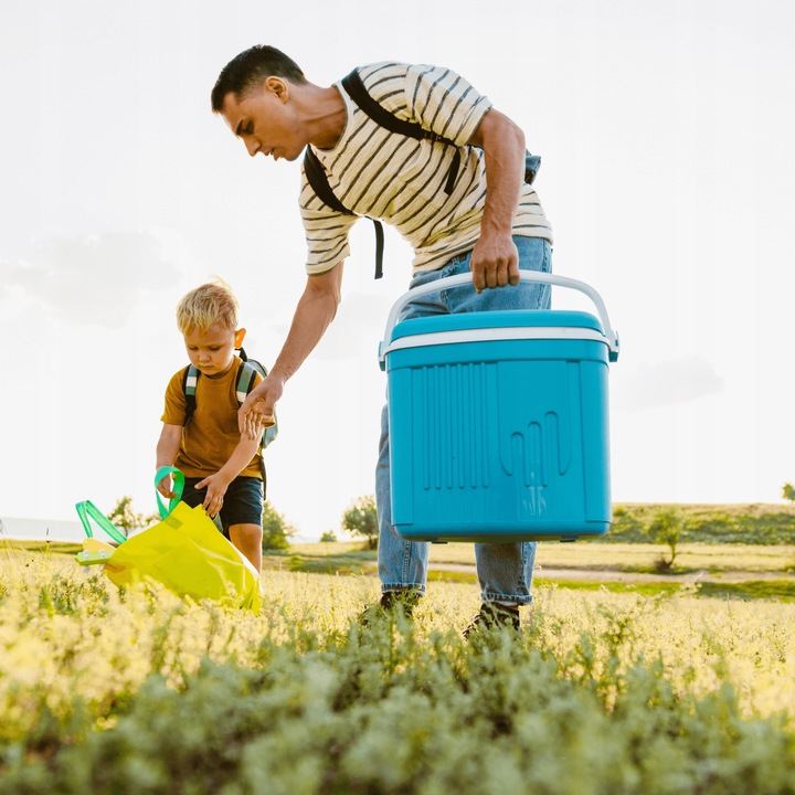 DUŻA LODÓWKA TURYSTYCZNA 42L na WKŁADY MROŻĄCE do AUTA kemping PODRÓŻY