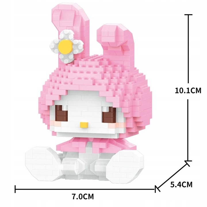 Klocki Hello Kitty Sanrio Figurka My Melody Box Pudełko 406 elementów