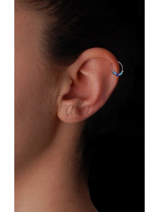 Kolczyk srebrny na chrząstkę małżowiny kn094 - 0,2g.