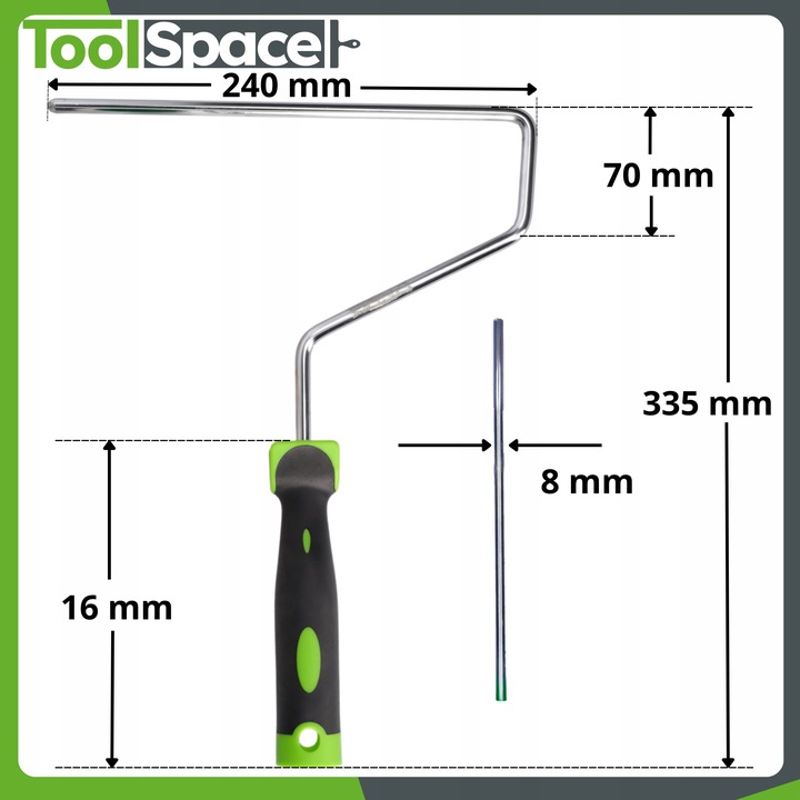 WAŁEK MALARSKI 25cm Zestaw do malowania Ścian i Sufitów Kij teleskopowy PL