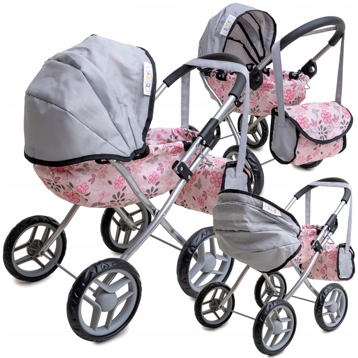 WÓZEK dla lalek głęboki gondola + TOREBKA TORBA do wózka dla lalki