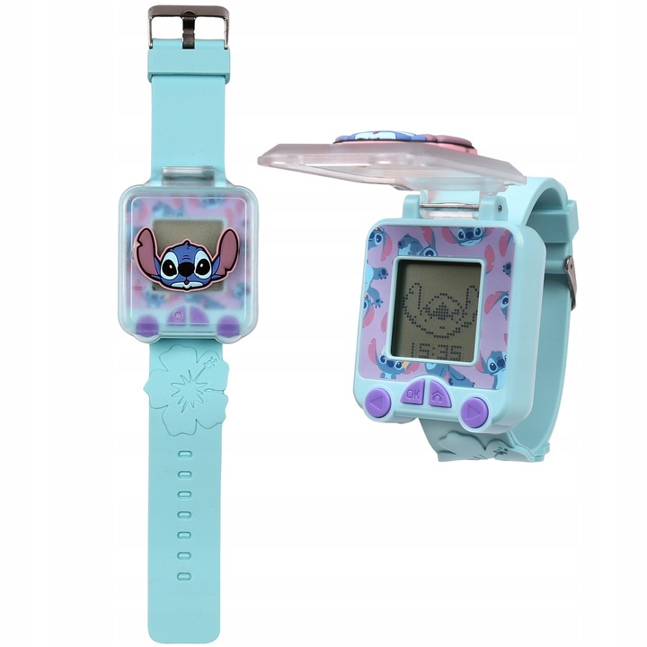 Stitch Wielofunkcyjny zegarek edukacyjny z grami, alarm, stoper dla dzieci