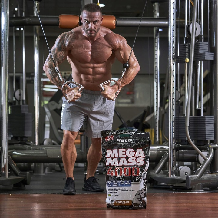 Weider Mega Mass 4000 4 kg - Truskawka | Mass Gainer