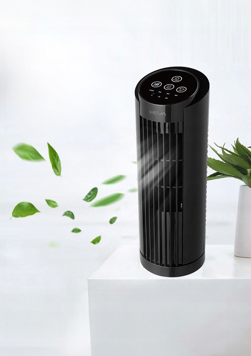 Wentylator kolumnowy HEVA PIX wiatrak biurkowy cichy stojący pilot LED