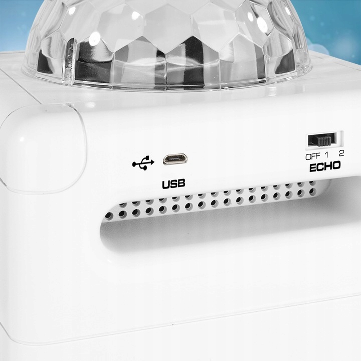 Głośnik BLUETOOTH KARAOKE USB LED KULKA+ mikrofon