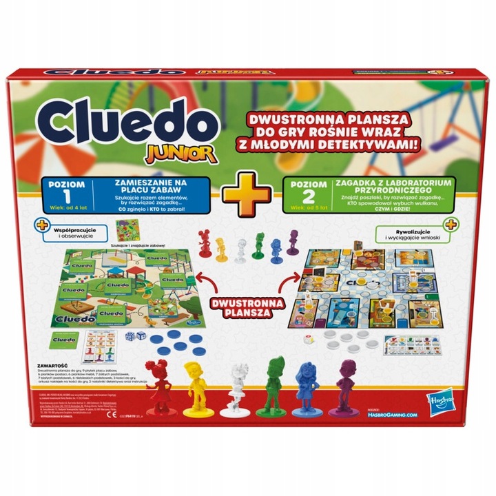 HASBRO GRA CLUEDO JUNIOR PLUS 2W1 PL F6419