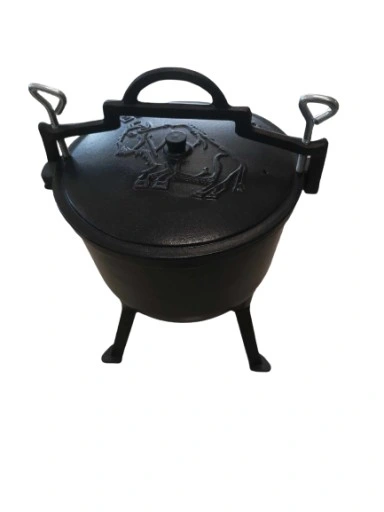 EMALIOWANY KOCIOŁEK 4L - gar garnek myśliwski żeliwny węgierski prażonki