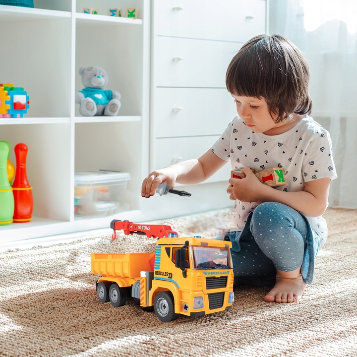 DZWIG AUTO DO SKRĘCANIA MONTAŻU MAŁY MAJSTERKOWICZ W WALIZCE DLA DZIECI