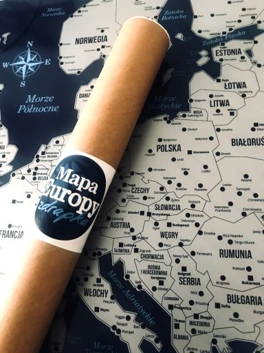 Mapa Europy zdrapka PRODUKT POLSKI EUROPA