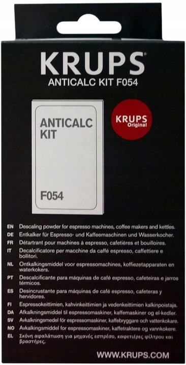 Odkamieniacz Krups saszetki F054 AntiCalc Tabletki czyszczące Krups XS3000