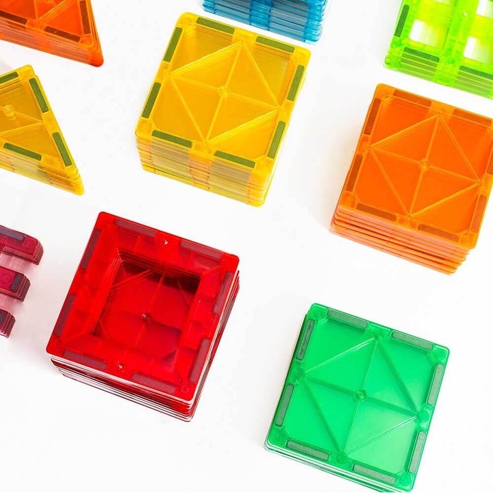 Klocki konstrukcyjne EDUKACYJNE 3D kulki rurki dla dzieci 108el MAGNETYCZNE