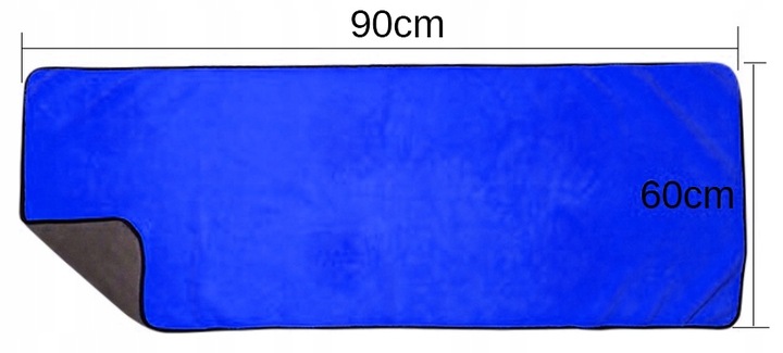 PUSZYSTY RĘCZNIK DO OSUSZANIA AUTA LAKIERU 90x60 Z MIKROFIBRY GRUBY CHŁONNY