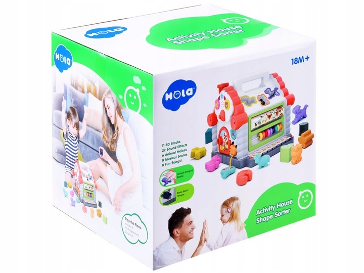 Interaktywny domek sorter Hola ZA3518 18 m +