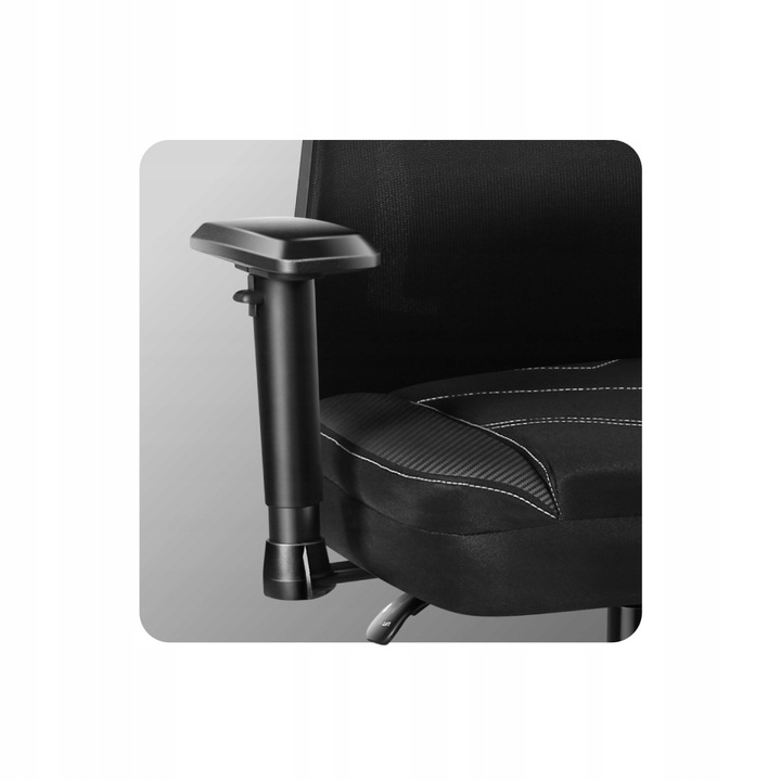 STYLOWY Fotel Gamingowy HUZARO Combat 6.2 Black z Oświetleniem RGB LED