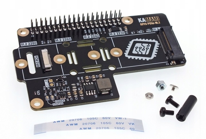 KAmodRPi5 PCIe-M.2 - Adapter dysku NVME M.2 dla Raspberry Pi 5