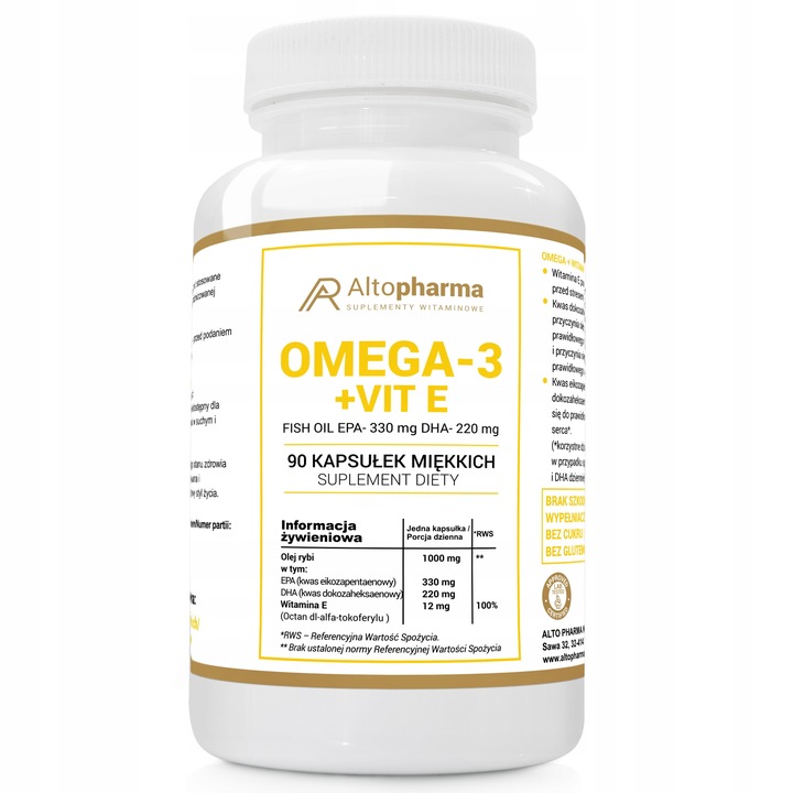 OMEGA 3 FORTE EPA330 DHA220 +WITAMINA E 2x90 kaps