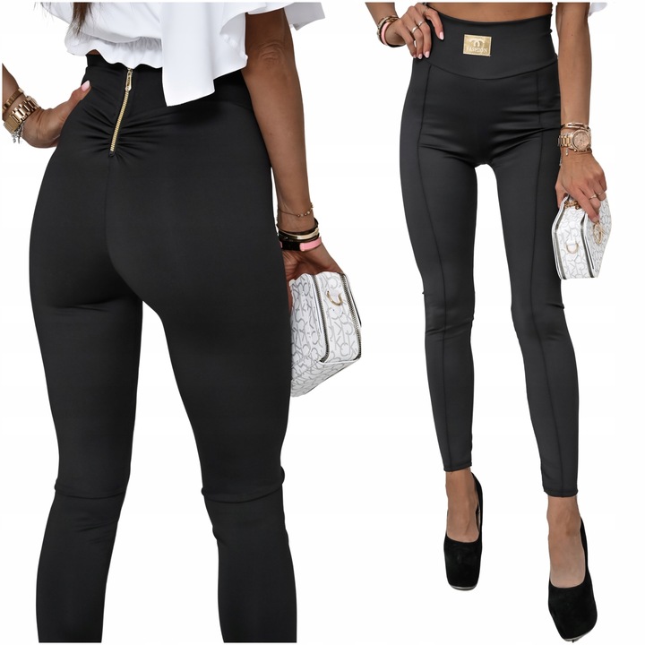 ELEGANCKIE SOPASOWANE LEGGINSY Z ZAMKIEM LAURE! WZ.2