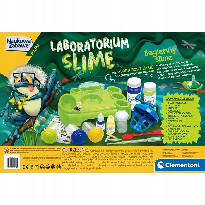Clementoni Naukowa zabawa Laboratorium Slime 50726