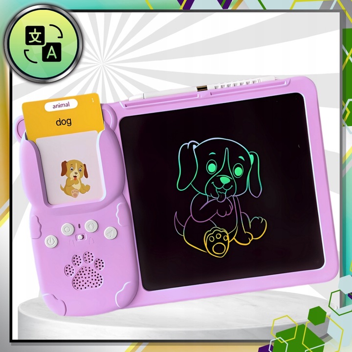 CZYTNIK KART DO NAUKI SŁÓWEK ANGIELSKI ZABAWKA DLA DZIECI RYSIK ZNIKOPIS