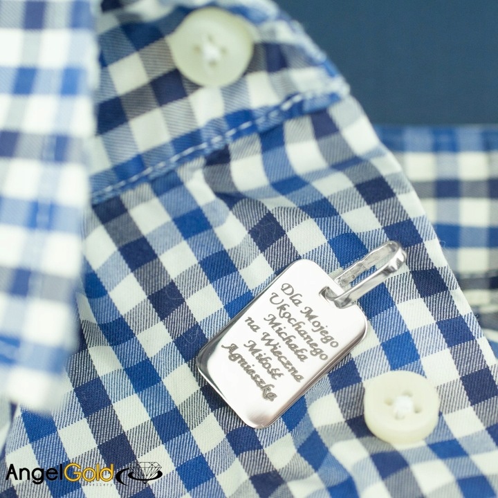 SREBRNY NIEŚMIERTELNIK BLASZKA PR 925 + GRAWER