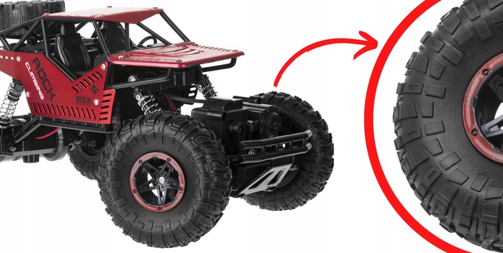 DUŻY SAMOCHÓD ZDALNIE STEROWANY AUTO RC METAL TERENOWY 1:16 PILOT NAPĘD 4X4