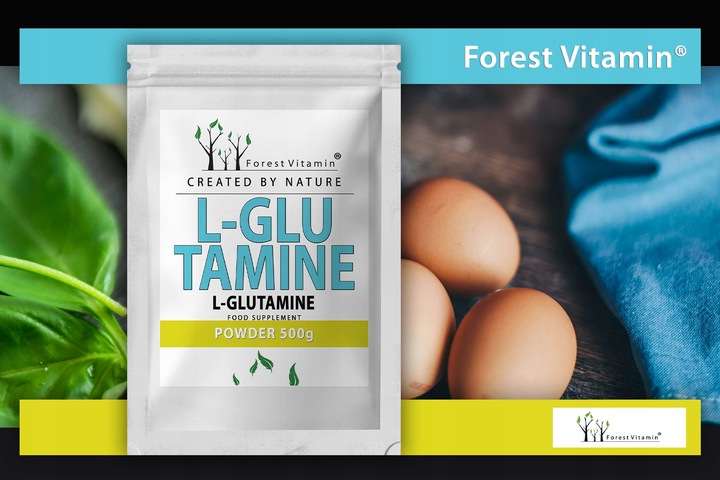 L-GLUTAMINA 500g L-GLUTAMINE 100% CZYSTE AMINOKWASY + BADANIA LABORATORYJNE