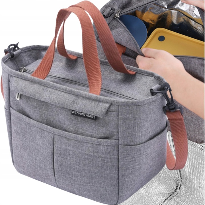 LUNCH BOX Termiczna Torba na napoje jedzenie Śniadanie duża podróżna