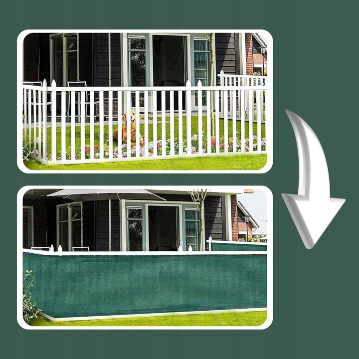 SIATKA CIENIUJĄCA 1,5x10m MASKUJĄCA 62% OSŁONA MATA NA OGRODZENIE PŁOT +UV