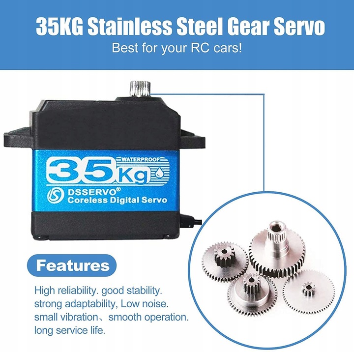 35KG DS3235 serwo Arm 25T RC Robot (180 °)