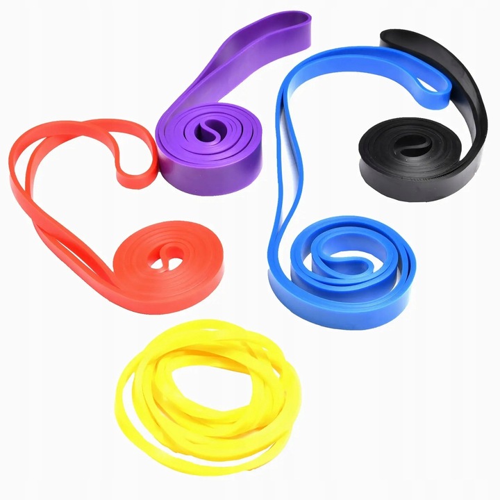 Zestaw 5 Gum Do Ćwiczeń Fitness Gumy Oporowe Wytrzymałe Sport