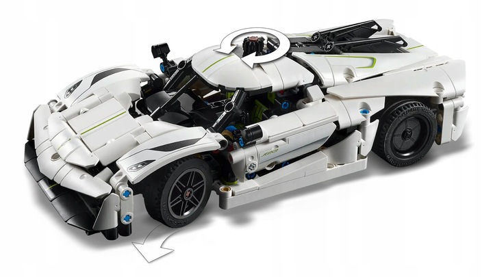 LEGO Technic 42184 Biały hipersamochód Koenigsegg Jesko Absolut