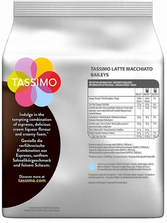 Kapsułki TASSIMO BAILEYS LATTE MACCHIATO 8szt