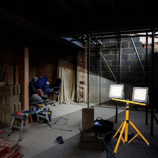 Halogen LED Statyw Budowlany Naświetlacz 2x100W / 200W 20000lm Stojak