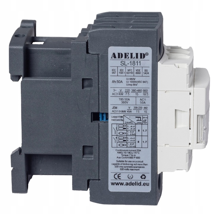 STYCZNIK MOCY 18A 230VAC LC1D18P7 7,5kW CEWKA 230V AC PRZEKAŹNIK 3P 1Z 1R