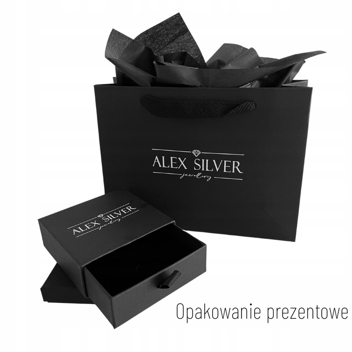 Wyjątkowy kobiecy naszyjnik złoty KWIATEK z cyrkoniami i onyksem 585 14k