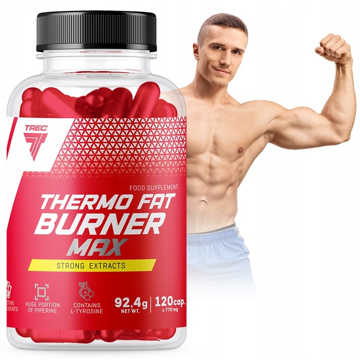TREC THERMO FAT BURNER 120kaps NIESAMOWITY SPALACZ