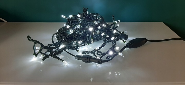 Kurtyna Świetlna LED 120 Sople Białe Ciepłe Flash Zewnętrzna IP44 8,7 m