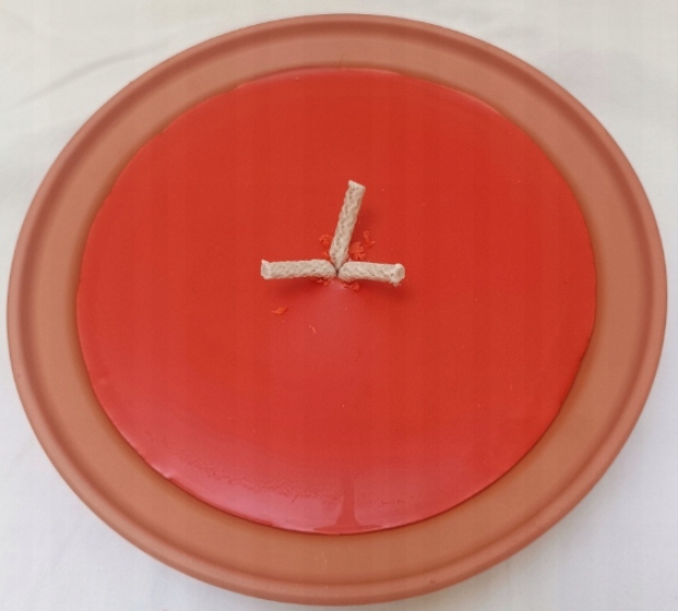 Klasyczny zalewany odkryty znicz ceramiczny OTWARTY WICHROWY GLINIANY 2szt