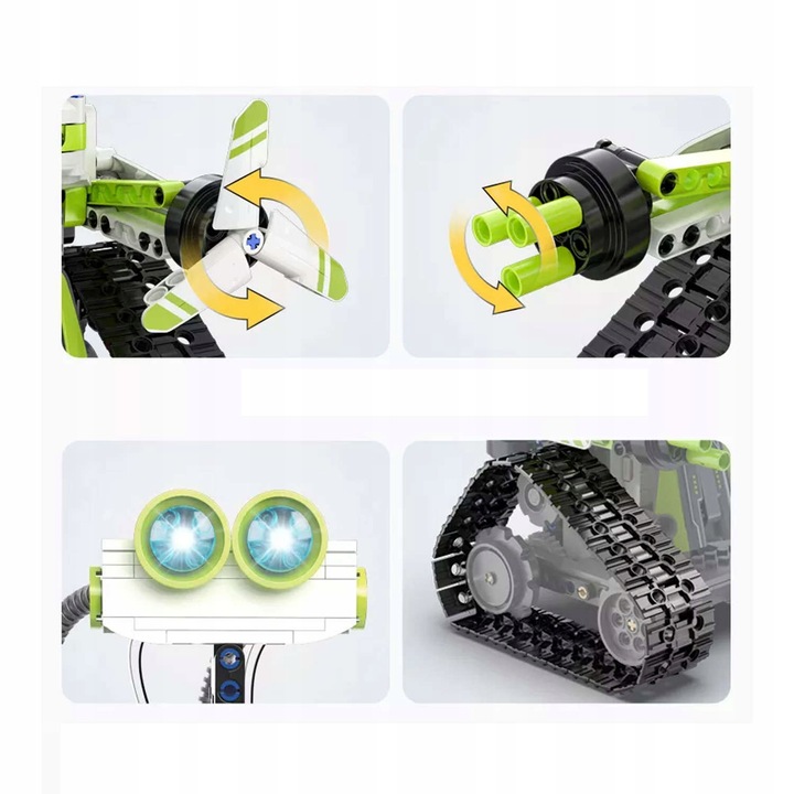 CADA KLOCKI TECHNIC ROBOT PROGRAMOWANY BOT 434EL. STEROWANY Z LED