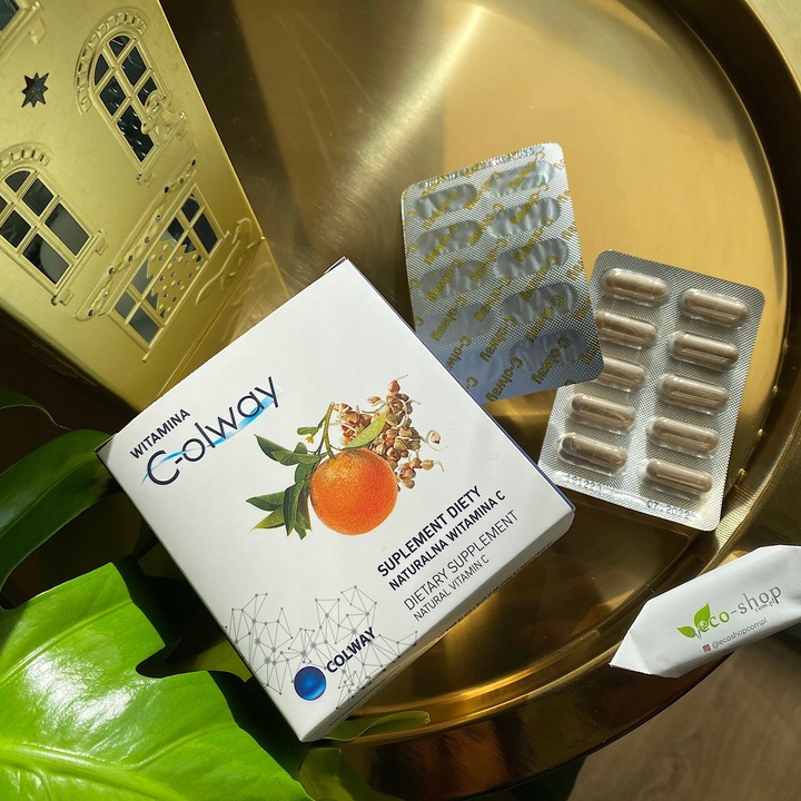Witamina C COLWAY: Ekstrakt z gorzkiej pomarańczy i kiełkujące gryki 100kap
