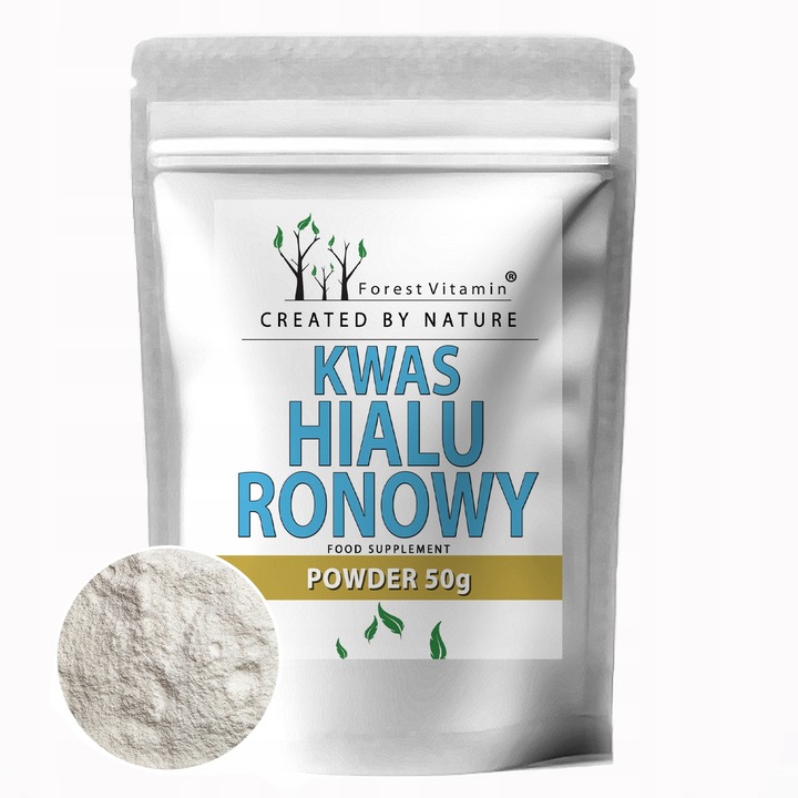 Kwas Hialuronowy W PROSZKU 50g ZDROWE STAWY SKÓRA KOŚCI ZMARSZCZKI