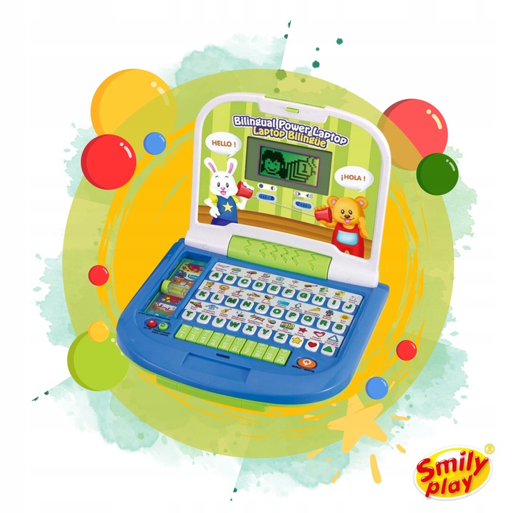 Komputerek dziecięcy laptop dla dzieci interaktywny edukacyjny komputer